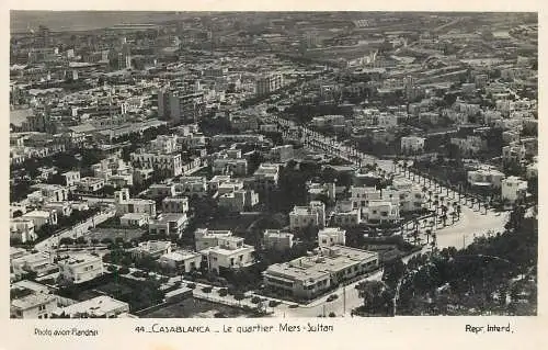 Morocco Casablanca Quartier Mers Sultan vue aerienne