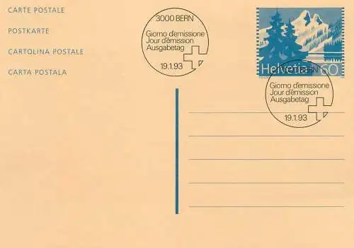 Suisse papeterie estampillée Bern 1993