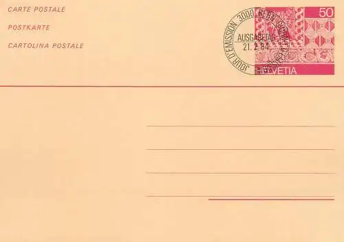 Suisse papeterie estampillée Bern Giorno Ausgabetag