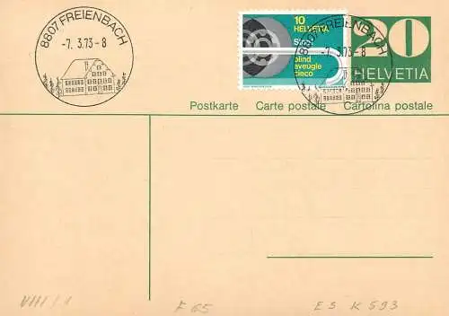 Suisse papeterie estampillée Freienbach 1973