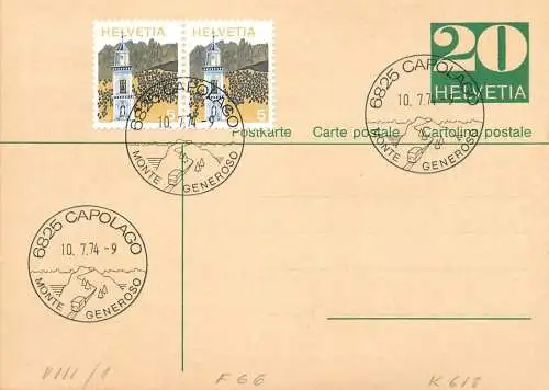 Suisse papeterie estampillée Capolgo 1974