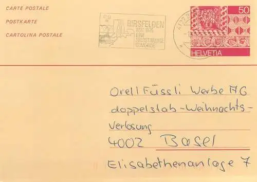 Suisse papeterie estampillée Orell Fussli Basel