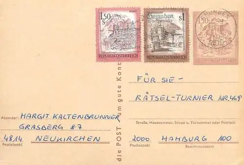 Postcard Austria stamped stationery Kaltenbrunner