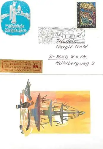 Postcard Austria stamped stationery Fraulein Margit Mehl Muhlberg
