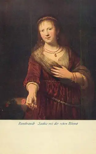 Saskia mit der roten Blume Rembrandt Gemalde