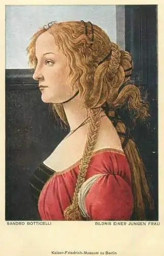 Bildnis einer Junger Frau Sandro Botticelli Gemalde