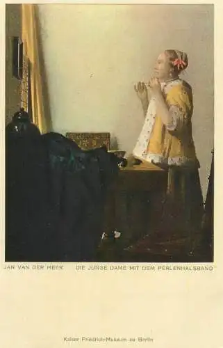 Die Junge Dame mit dem  Perlenhalsband Jan van der Meer Gemalde
