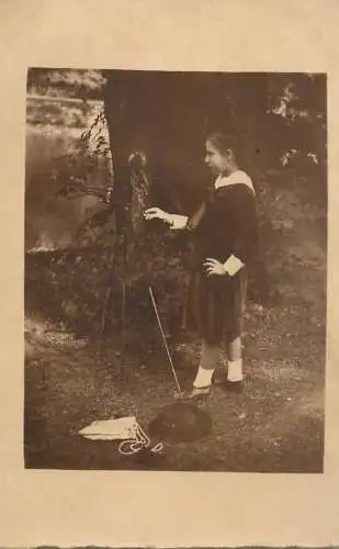 Instant photography vintage photo girl and camera