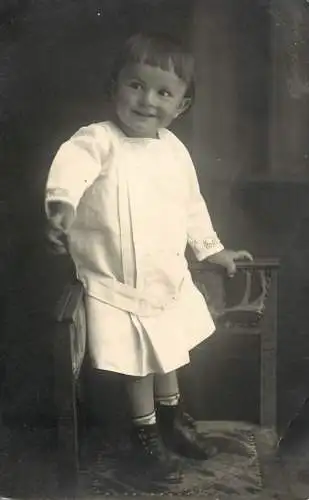 Souvenir vintage photo postcard anonymous children portrait