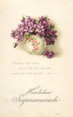 Fantaisie fleurs Herzlichen Segenswunsch flower vase