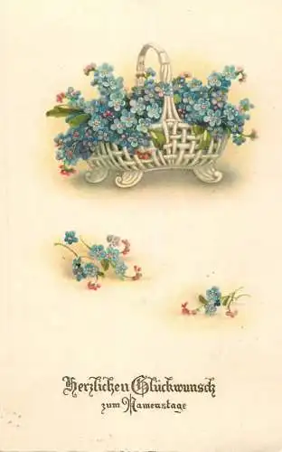 Fantaisie fleurs Herzlichen Gluckwunsch flower basket