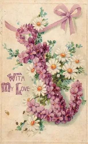 Fantaisie fleurs with my love card