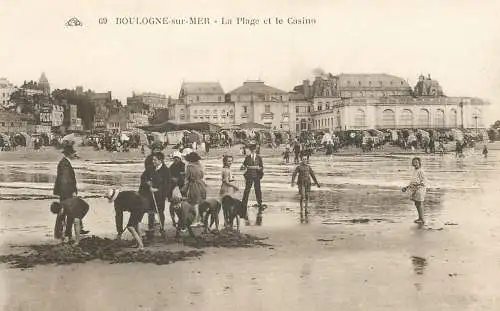 France Boulogne sur Mer la plage et le casino