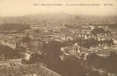 France Paris vue prise de l'Hotel des invalides
