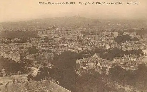 France Paris vue prise de l'Hotel des invalides