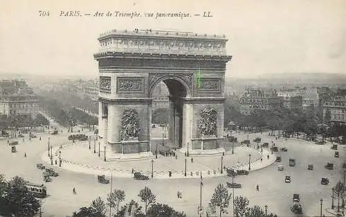 France Paris Arc de Triomphe tram