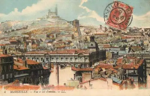 France Marseilles vue a vol d'oiseau