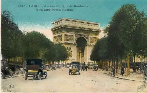 France Paris Arc de Triomphe automobile