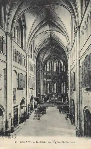 France Romans interieur de l'Eglise St. Bernard