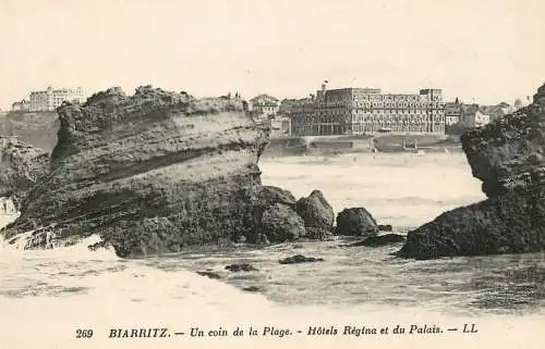 France Biarritz un coin de la plage