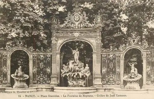 France Nancy Place Stanislas la fontaine de Neptune