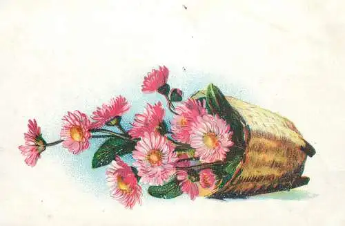 Fantaisie fleurs flower basket pink