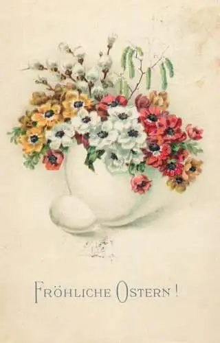 Fantaisie fleurs Frohliche Ostern flower basket