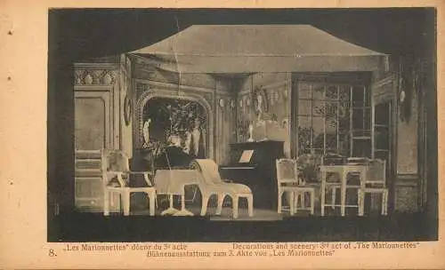 Decorations and scenery 3rd Act of "The Marionnettes"