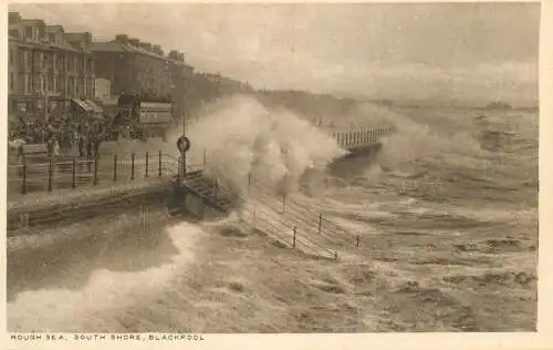 England Blackpool South Shore rough sea