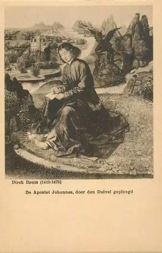 The Apostle John plagued by the Devil Dirck Bouts painting