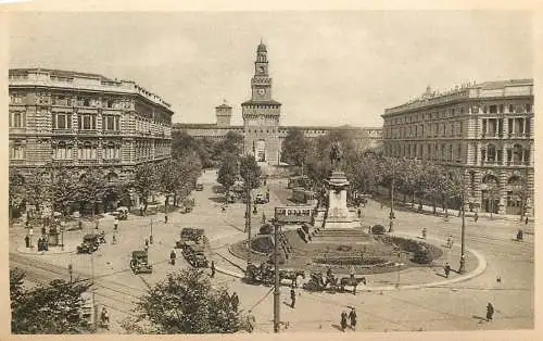 Italy Milano Largo Cairoli & Monumento a Garibaldi