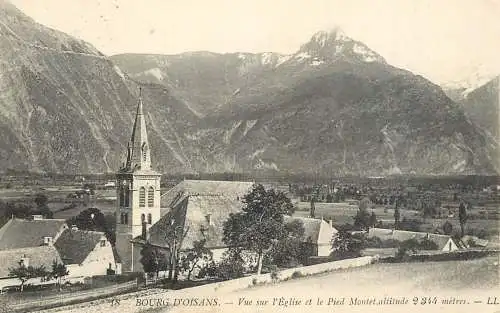 France Bourg d'Oisans vue sur l'Eglise & le Pied Montet