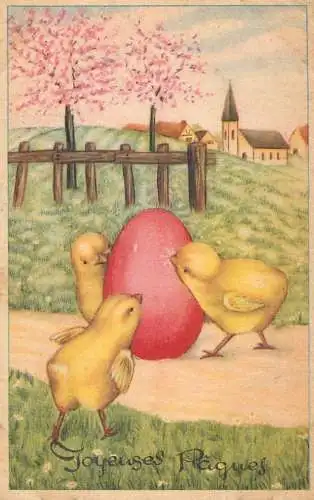 Fantaisie Pâques poussins animé Jeuses Paques egg chicken