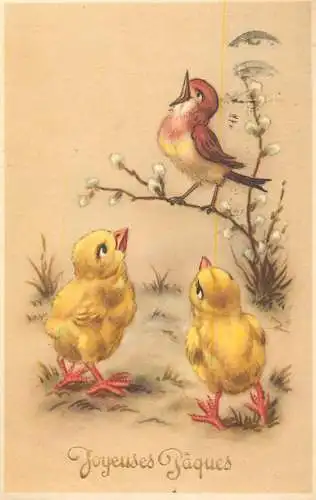 Fantaisie Pâques poussins animé Joyeuses Paques chicken flower