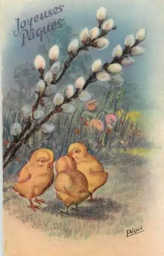 Fantaisie Pâques poussins animé Joyeuses Paques chicken Pequi