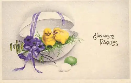 Fantaisie Pâques poussins animé Joyeuses Paques chicken egg flower