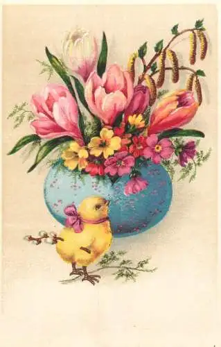 Fantaisie Pâques poussins animé Joyeuses Paques chicken flower vase