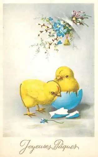 Fantaisie Pâques poussins animé Joyeuses Paques chicken eggs bell