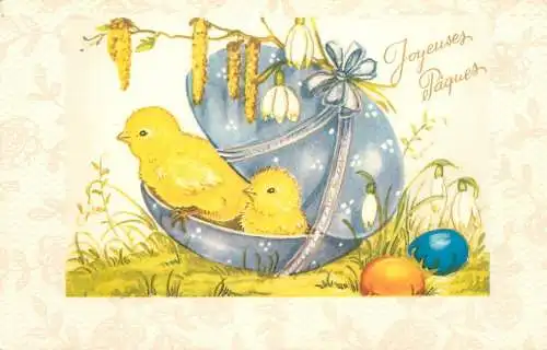 Fantaisie Pâques poussins animé Joyeuses Paques egg
