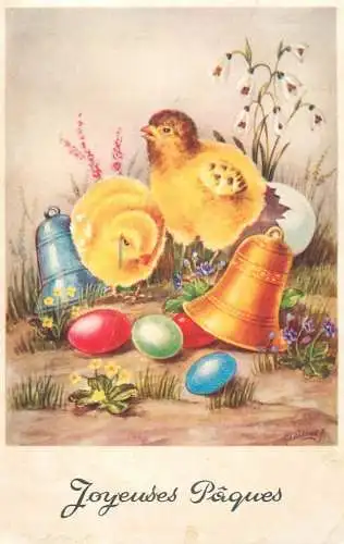 Fantaisie Pâques poussins animé Joyeuses Paques bell
