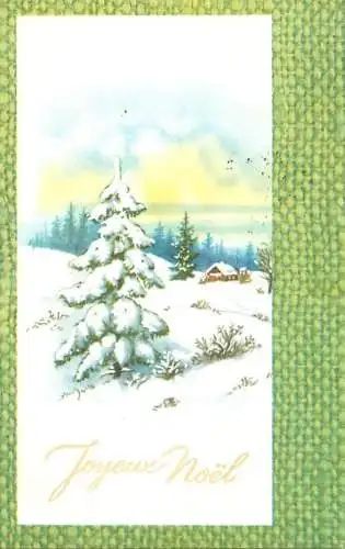Postcard Christmas winter scene