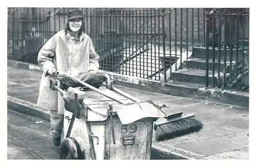 The Nostalgia Postcard 1950 Yesterday`s Britain women street cleaning 1941