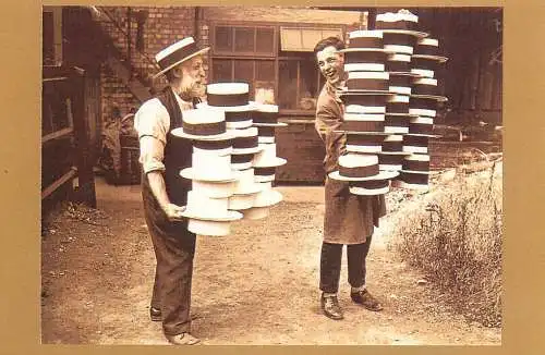 The Nostalgia Postcard 1950 Yesterday`s Britain Luton 1928 hat manufacturer