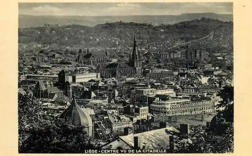 Belgium Liege centre vu de la citadelle