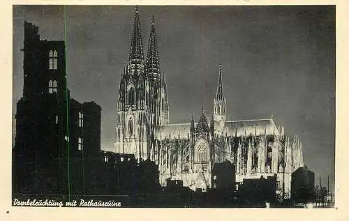 Germany Dombeleuchtung mit Rathauscuine