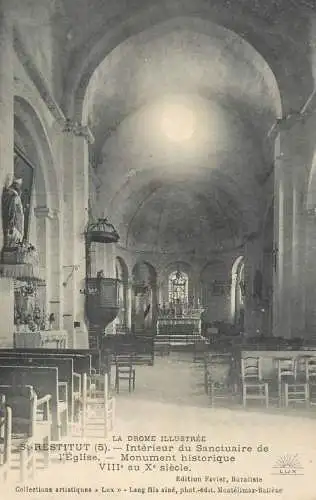France Le Drome  illustree  St Restitut Interieur du Sanctuaire de l'Eglise Monument historique