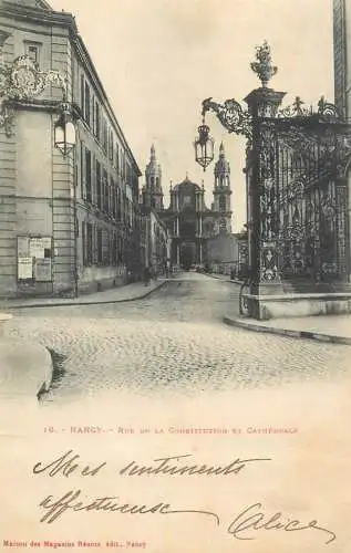 France Nancy Rue de la Constitution & Cathedrale
