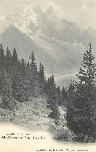 France Chamonix Aiguille Verte & Aiguille du Dru