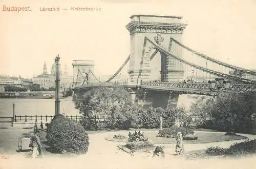 Hungary Budapest Lanczhid Kettenbrucke