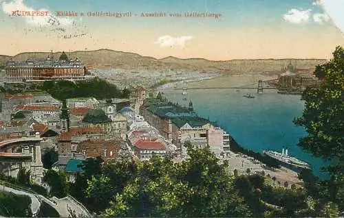 Hungary Budapest Kilatas a Gellerthegyrol